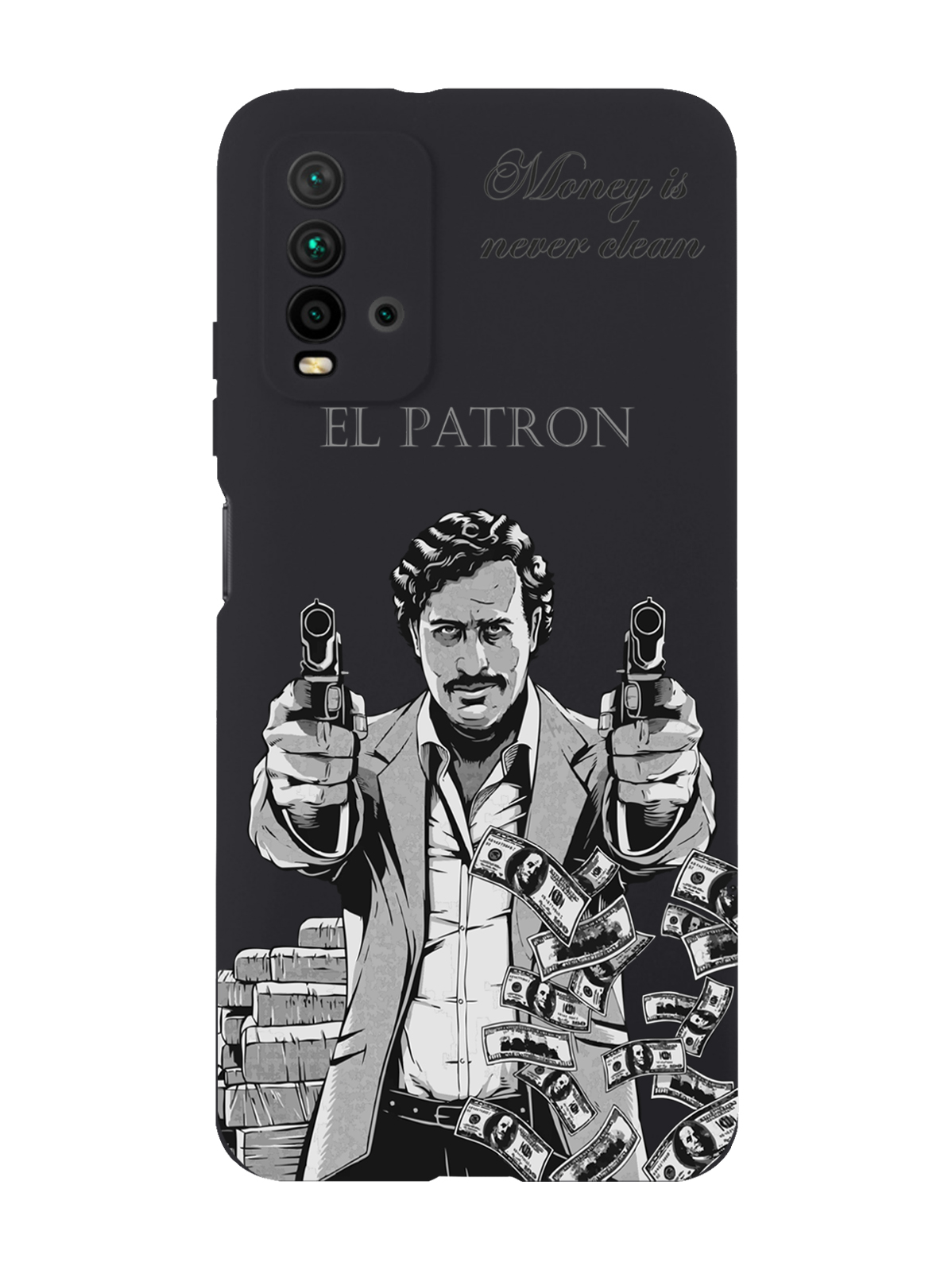 фото Чехол musthavecase для xiaomi redmi 9t el patron pablo escobar пабло эскобар черный