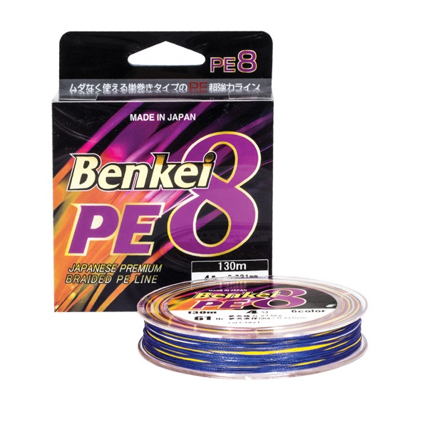 

Шнур Benkei PE8, 130м, 6 цветов #3, 0,285мм, 23кг, BS8BL130-6C3