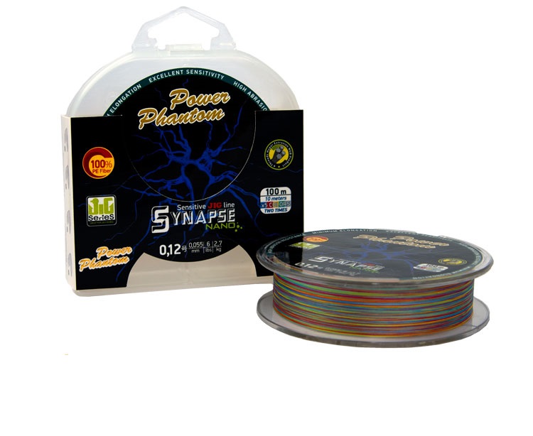 

Шнур Power Phantom Synapse NANO PE 100m, мультиколор #0,2 (4,2кг), 0,08mm, Разноцветный, Synapse Nano PE