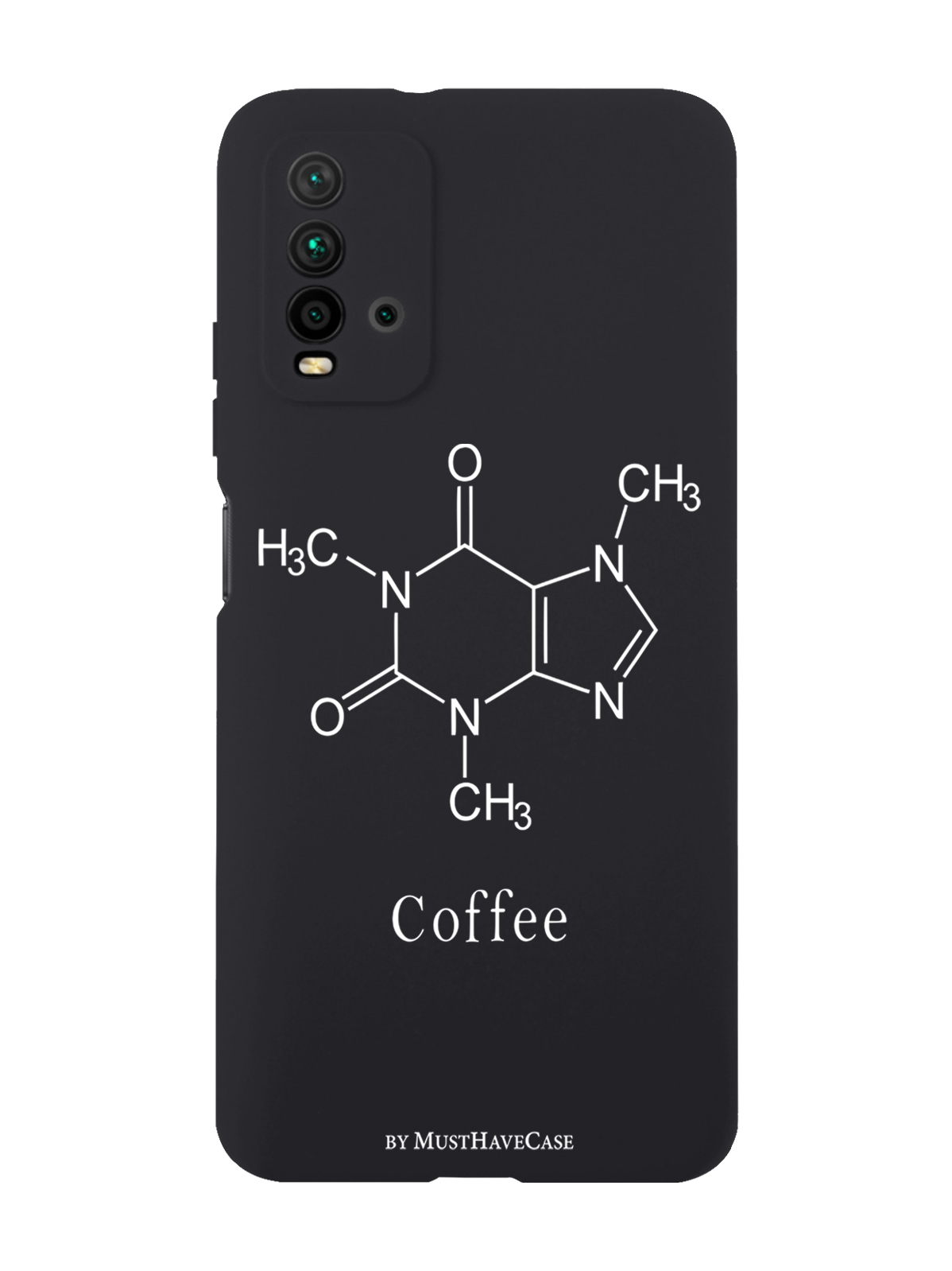 

Чехол MustHaveCase для Xiaomi Redmi 9T Молекула кофе черный, Черный;белый