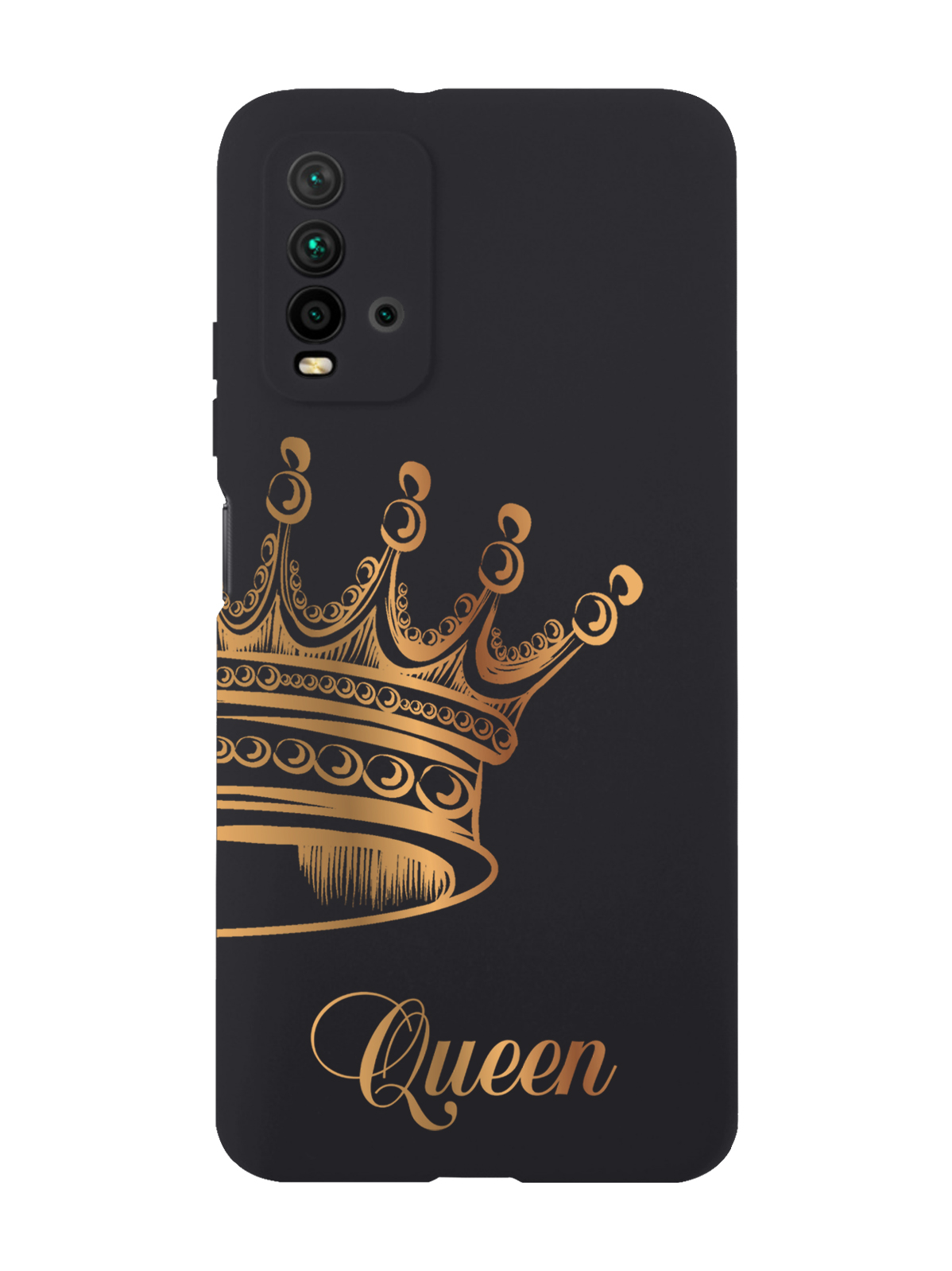 фото Чехол musthavecase для xiaomi redmi 9t парный чехол корона queen черный