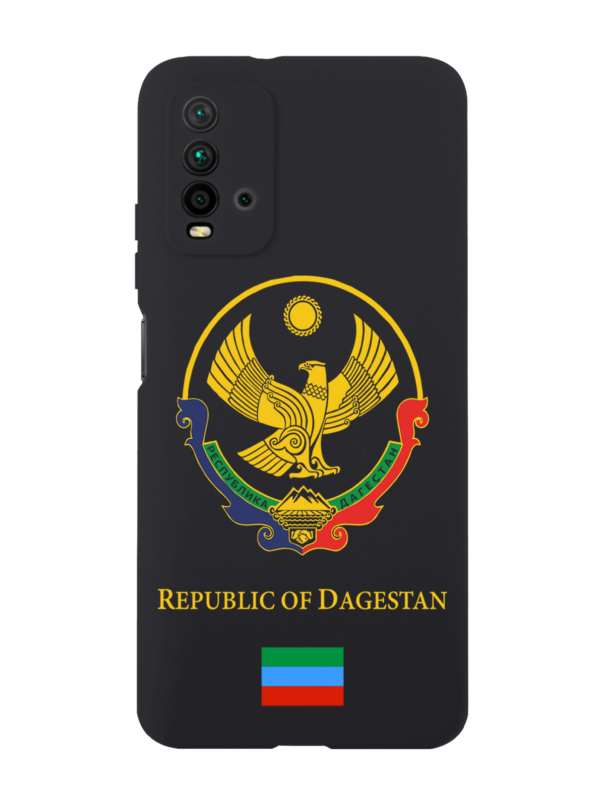 Чехол SignumCase для Xiaomi Redmi 9T Герб Дагестана черный