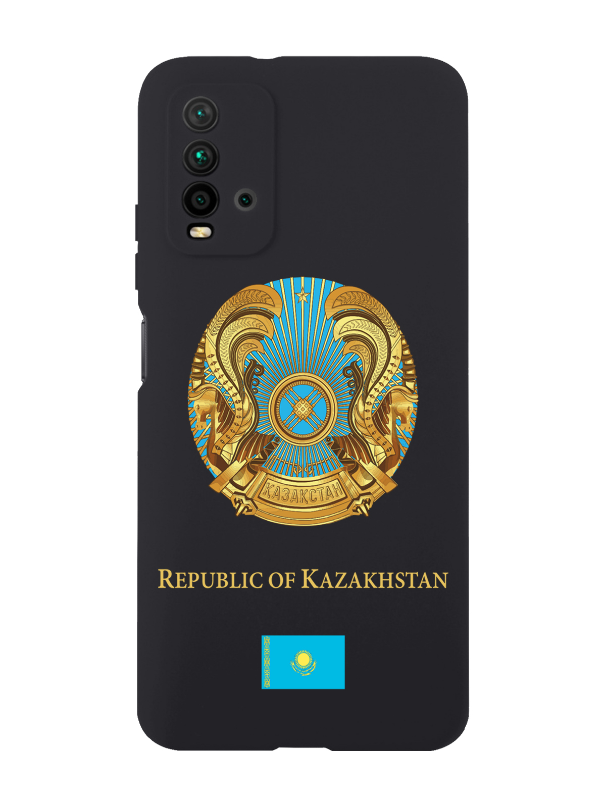 

Чехол SignumCase для Xiaomi Redmi 9T Герб Казахстана черный, Разноцветный