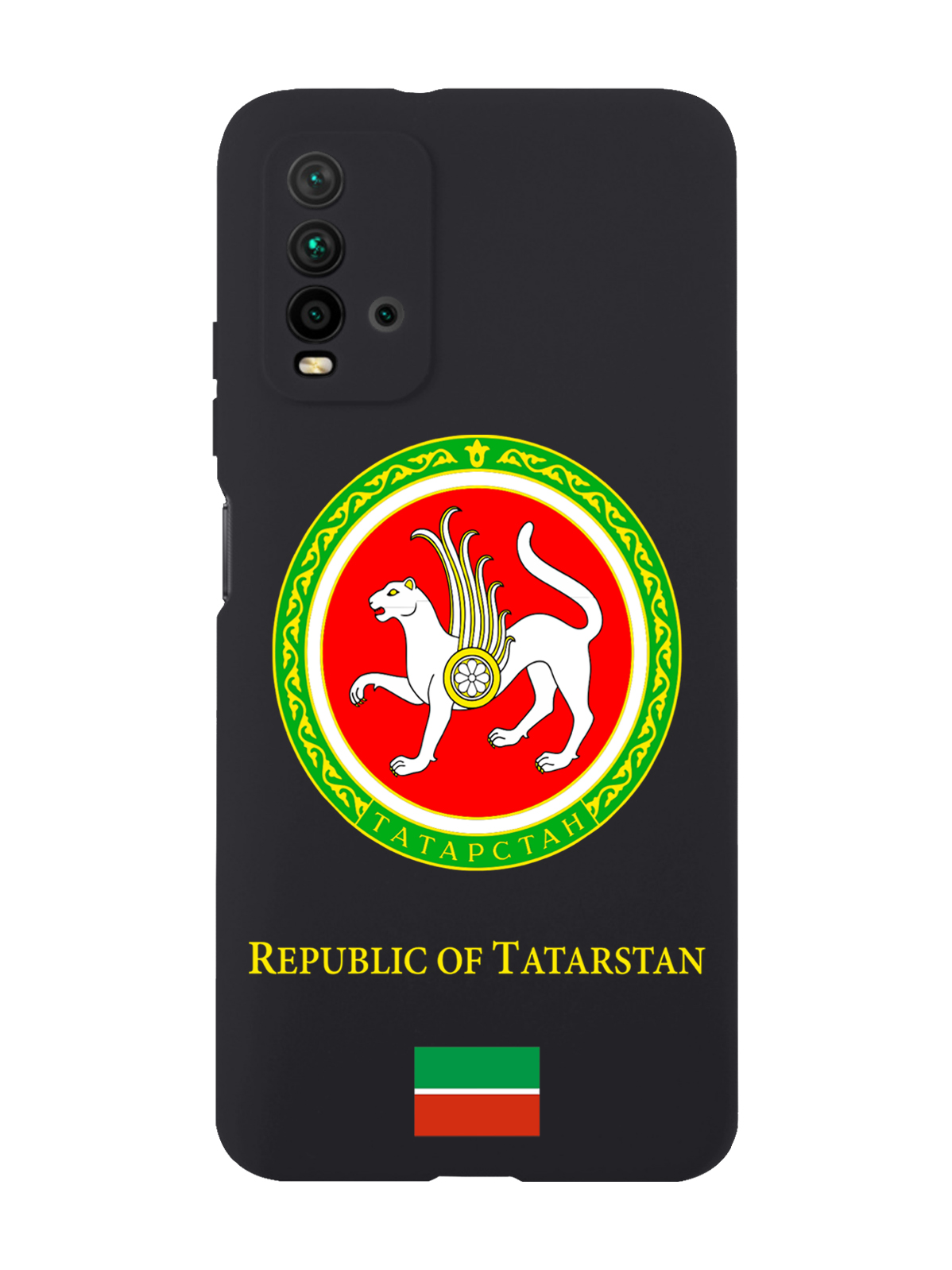 

Чехол SignumCase для Xiaomi Redmi 9T Герб Татарстана черный, Разноцветный