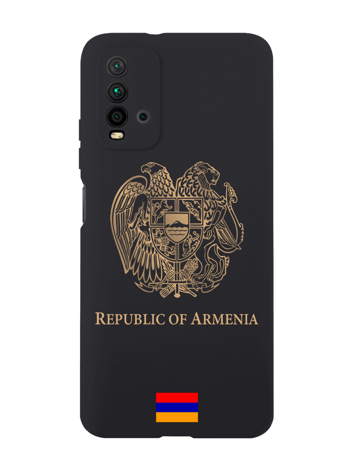 

Чехол SignumCase для Xiaomi Redmi 9T Золотой Герб Армении черный, Золотистый;черный