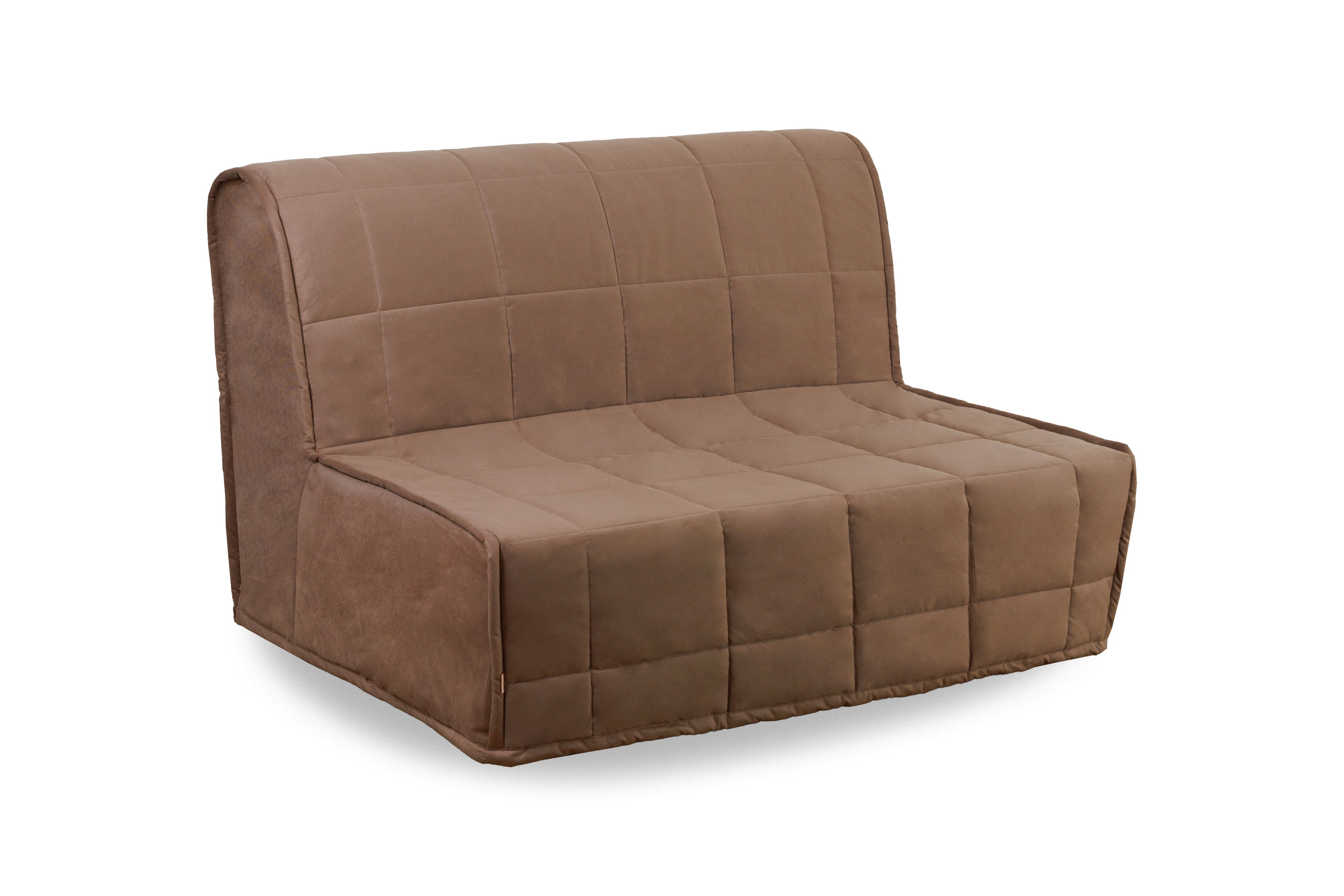 Диван-кровать Союз Мебель 120 см бежевый текстильный двухместный