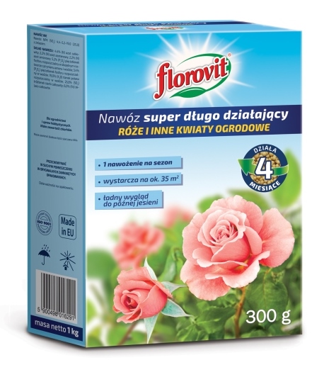 фото Минеральное удобрение комплексное florovit для роз и других садовых растений flor3 0,3 кг