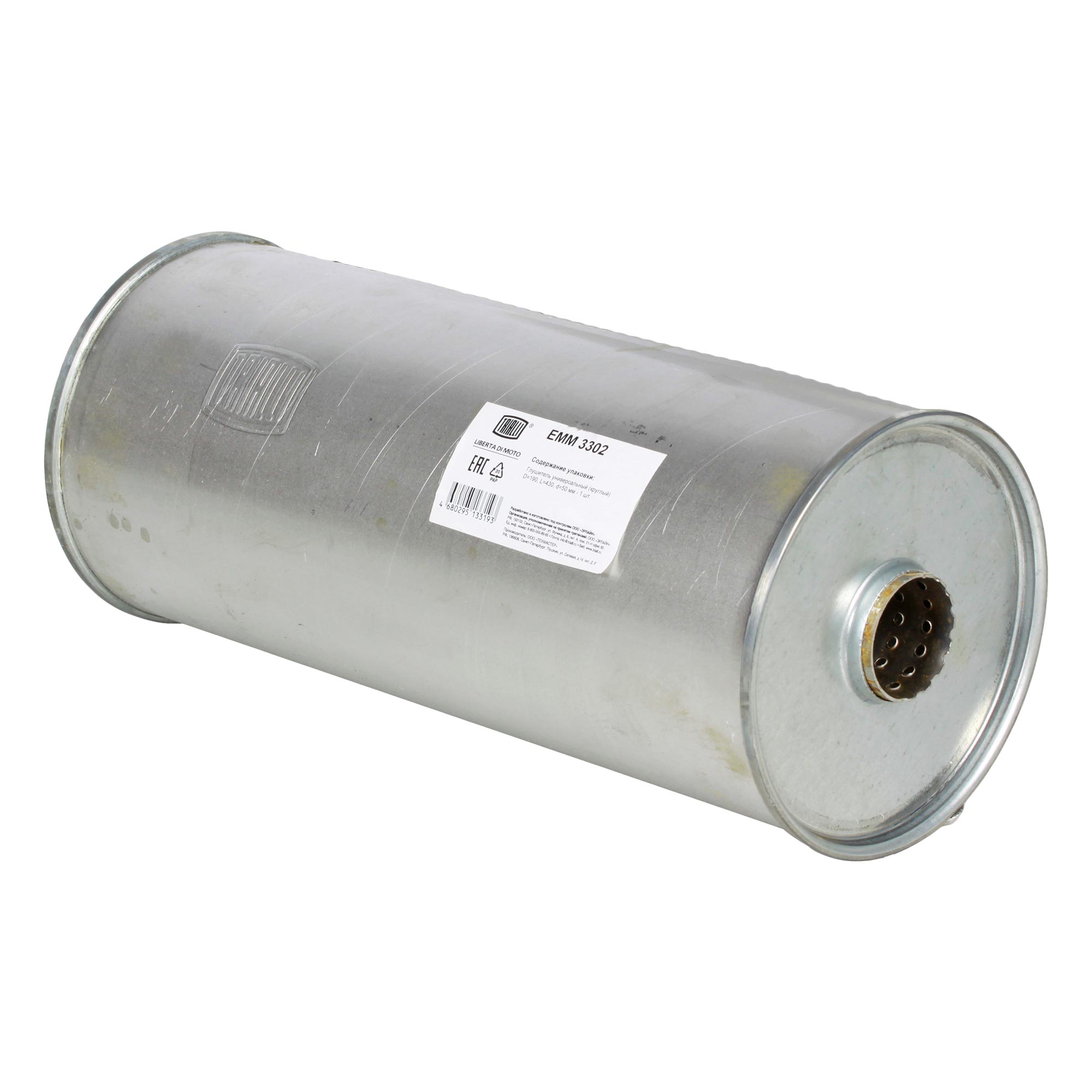 

Глушитель Универсальный D=190, L=430, D=50 Trialli Emm 3302 Trialli emm3302
