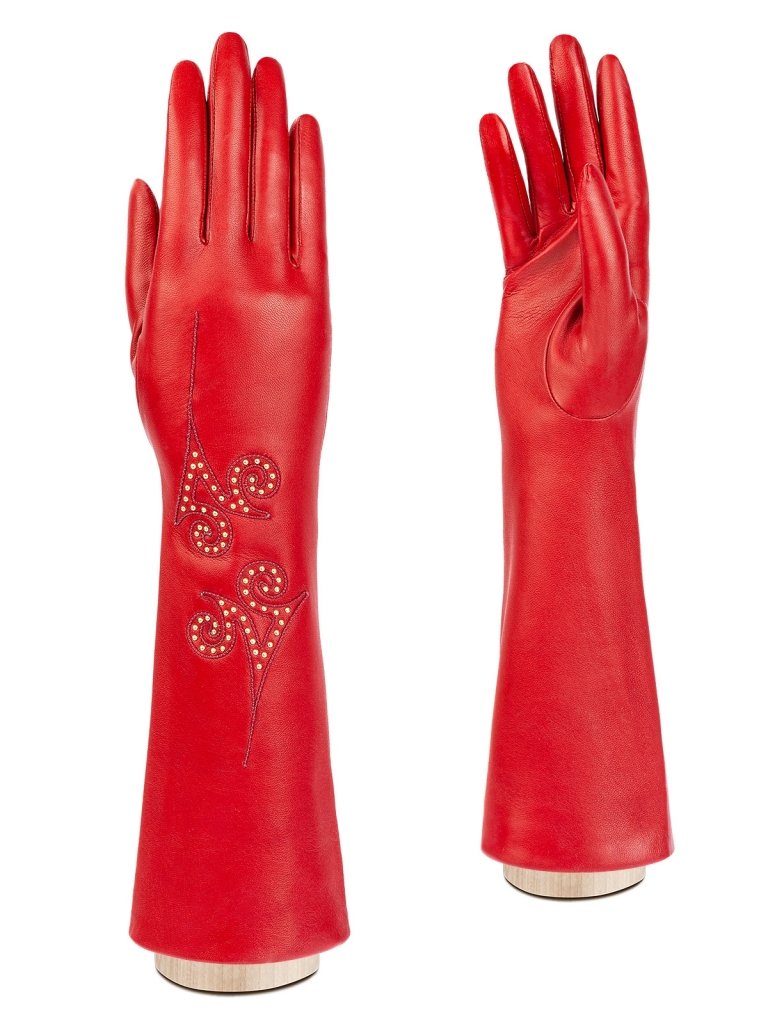 Перчатки женские Eleganzza F-IS0018 красные, р. 6.5
