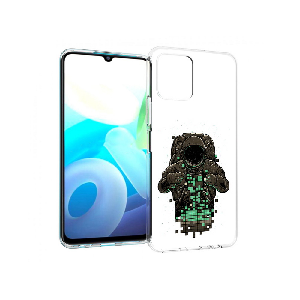 

Чехол MyPads Tocco для Vivo Y15s космонавт с пикселями (PT224456.390.394), Прозрачный, Tocco