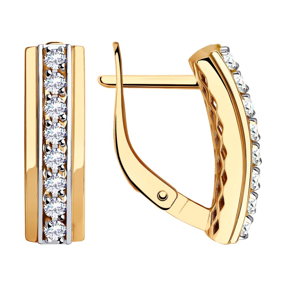 

Серьги из красного золота SOKOLOV 028480, фианит, 028480