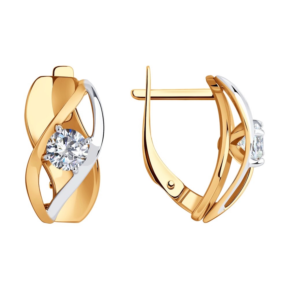 

Серьги женские из золота SOKOLOV 028935, фианит, 028935