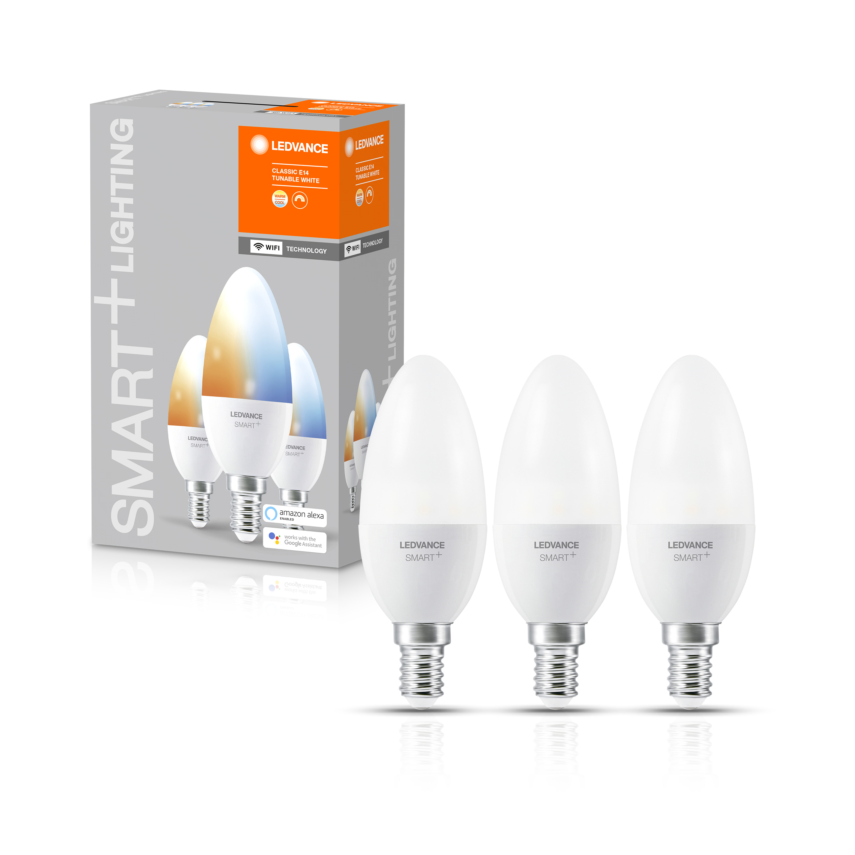 Набор ламп Ledvance SMART+ WiFi Candle Tunable White 40 5 W/2700…6500K Wi-Fi Яндекс 3шт