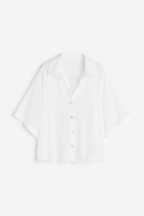 

Блуза женская H&M 107948100 белая M (доставка из-за рубежа), Белый, 107948100