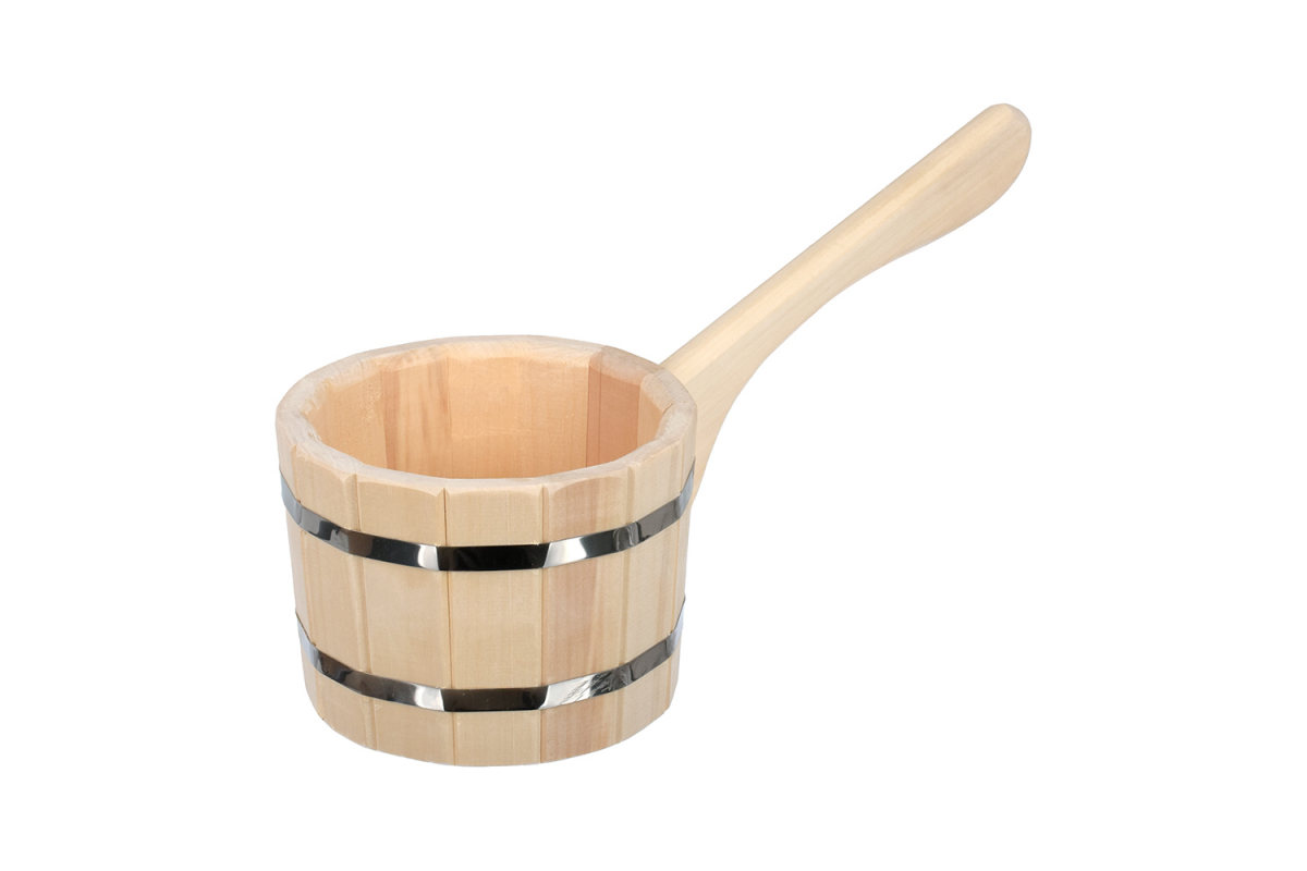 

Ковш-черпак бондарный Банные штучки "С лёгким паром", с горизонтальной ручкой, липа, 1,5 л