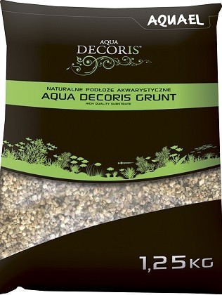 Грунт для аквариума Aquael кварц, DECORIS GRUNT 1.25кг, коричневый; черный; бежевый  - купить