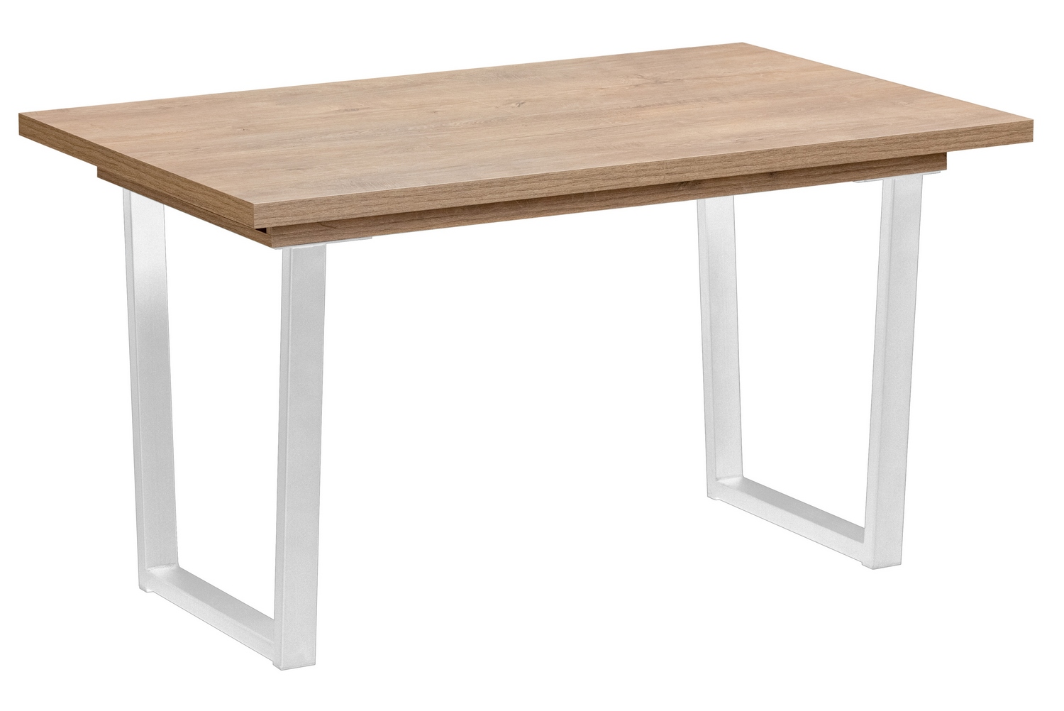 Стол кухонный раздвижной Терминал KANSAS 1380/1800х850 Дуб Вотан/опоры белые