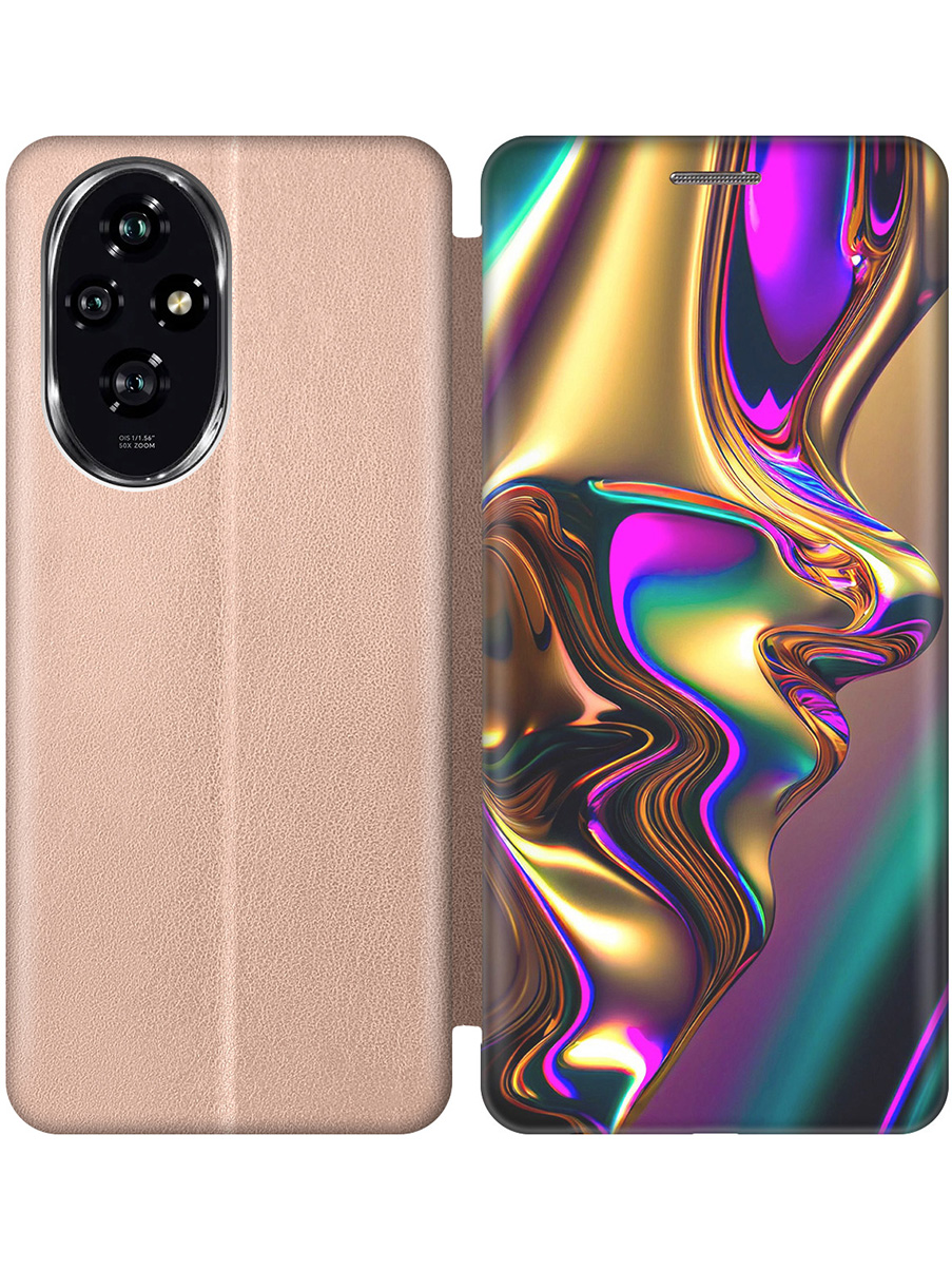 

Чехол-книжка на Honor 200 с принтом "Золотистая абстракция" золотой, Золотистый;фиолетовый, 783978431