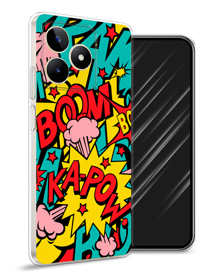 

Чехол Awog на Realme C53/C51/Note 50 "Постер pop art", Бирюзовый;желтый;красный, 2515250-1