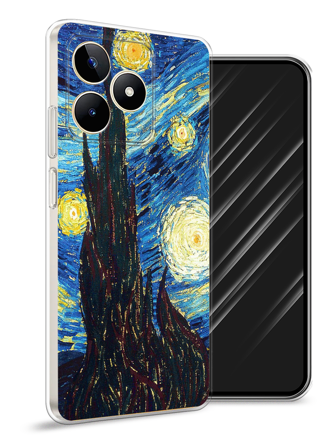 

Чехол Awog на Realme C53/C51/Note 50 "Ван Гог Звездная ночь", Желтый, 2515250-1
