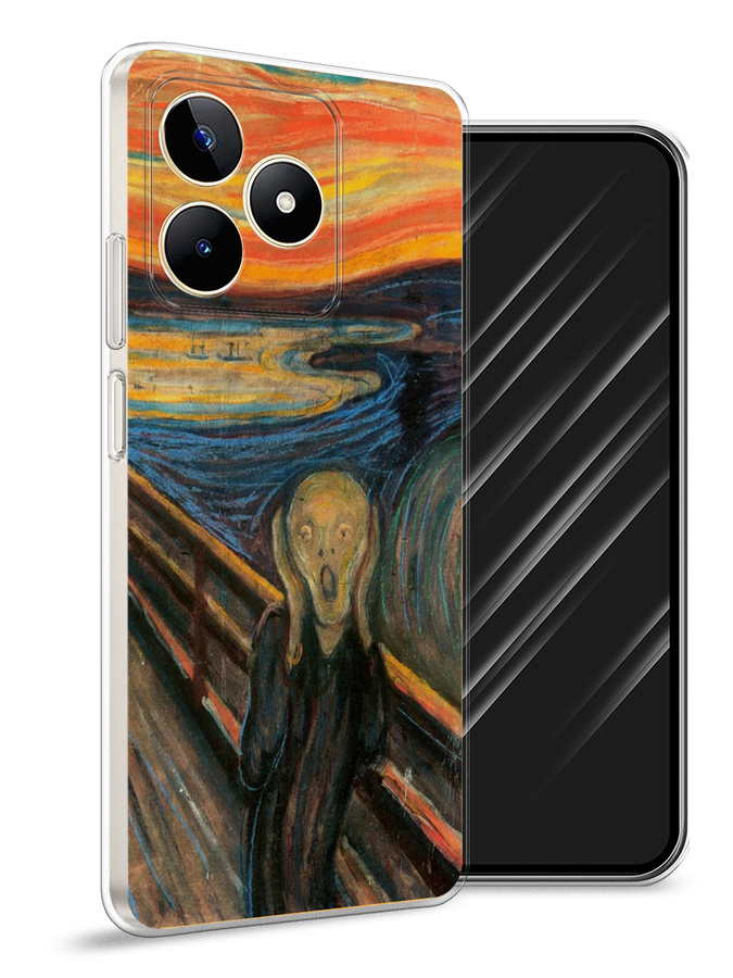 

Чехол Awog на Realme C53/C51/Note 50 "Крик", Оранжевый;синий;серый, 2515250-1
