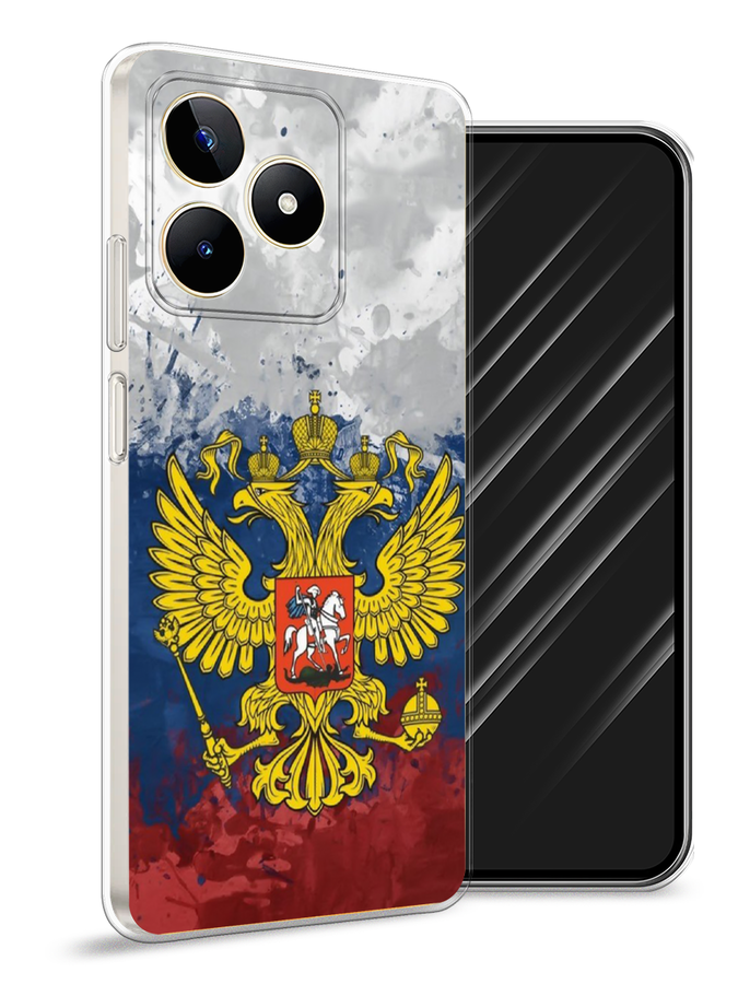 

Чехол Awog на Realme C53/C51/Note 50 "РФ", Белый;синий;красный, 2515250-1