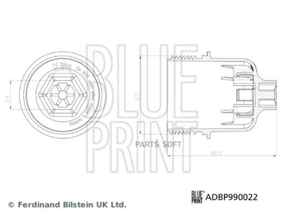 Крышка масляного фильтра Blue Print ADBP990022