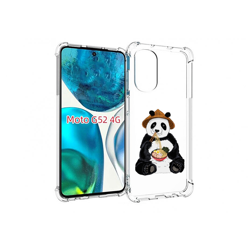 

Чехол MyPads панда-любит-лапшу для Motorola Moto G82 / Moto G52, Прозрачный, Tocco