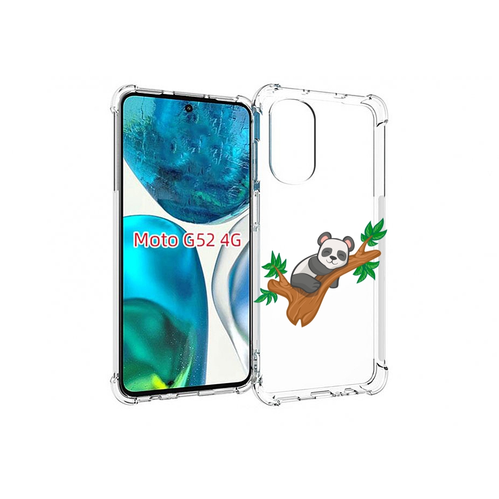 Чехол MyPads панда-на-деревце для Motorola Moto G82 / Moto G52