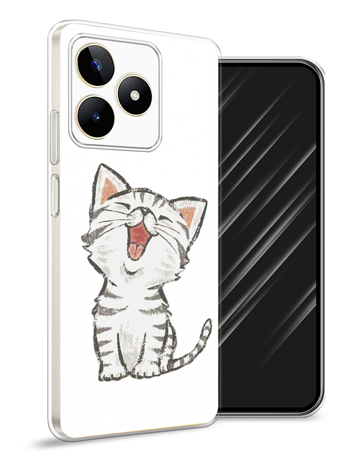 

Чехол Awog на Realme C53/C51/Note 50 "Котенок рисованный", Серый;белый, 2515250-1