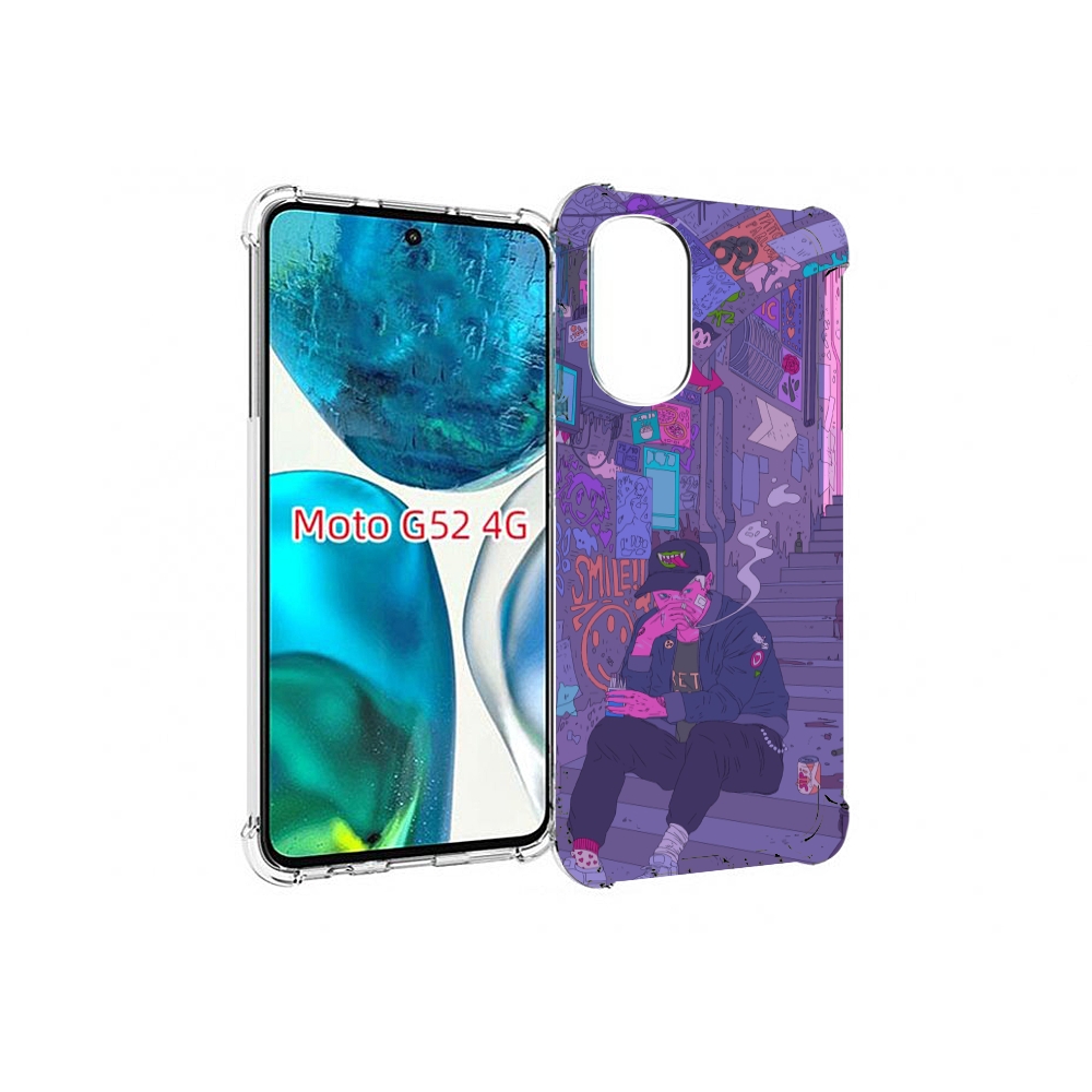 

Чехол MyPads парень в подъезде мультик для Motorola Moto G82 / Moto G52, Прозрачный, Tocco