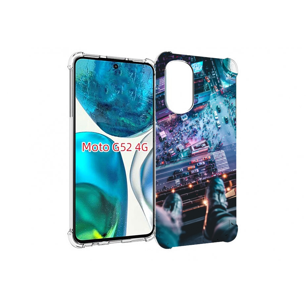 

Чехол MyPads парень на крыше для Motorola Moto G82 / Moto G52, Прозрачный, Tocco