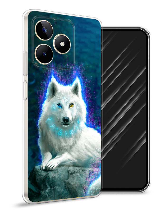 

Чехол Awog на Realme C53/C51/Note 50 "Белоснежный волк", Белый;зеленый;фиолетовый, 2515250-1