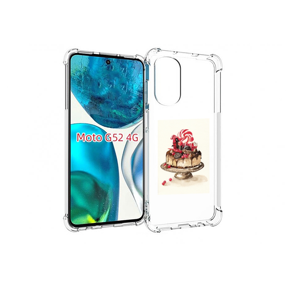 Чехол MyPads вкусный торт для Motorola Moto G82 / Moto G52