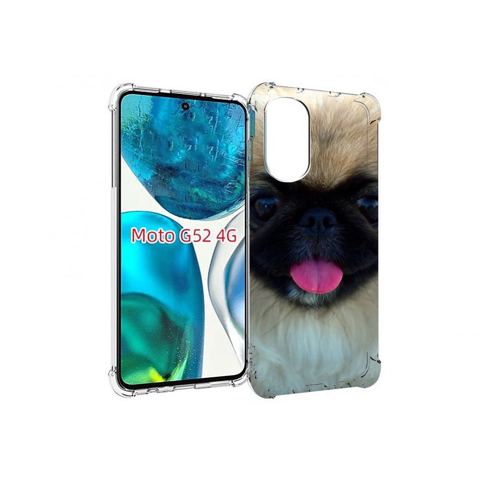 

Чехол MyPads пекинез для Motorola Moto G82 / Moto G52, Прозрачный, Tocco