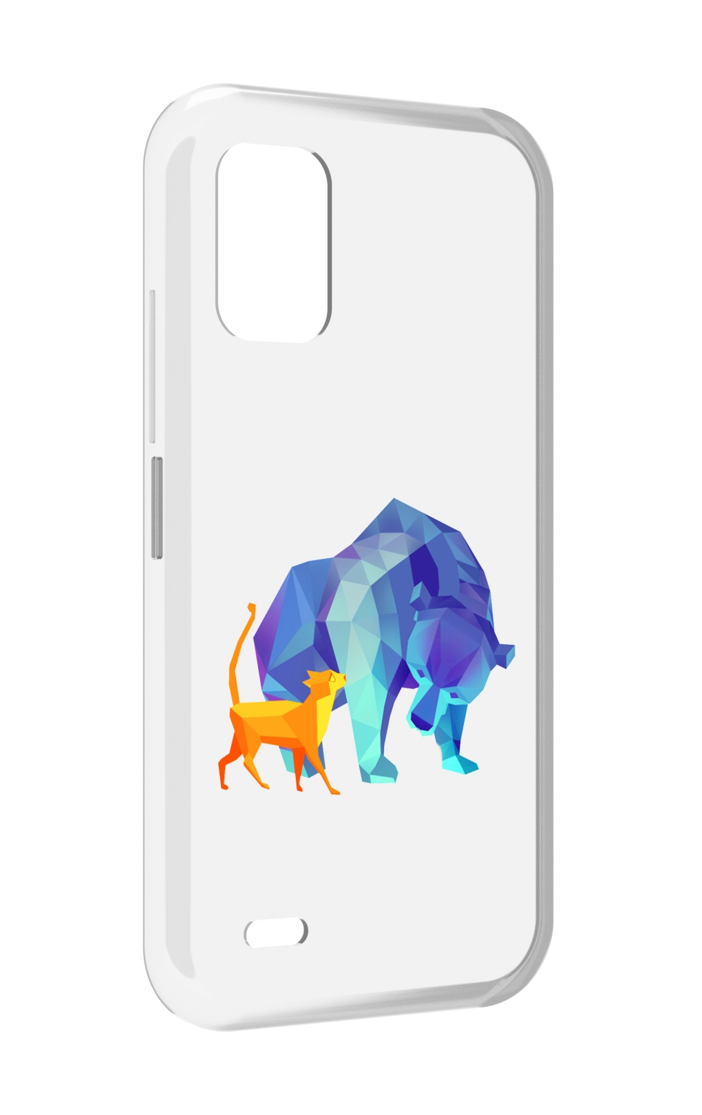 

Чехол MyPads Кот-и-медведь для UMIDIGI Bison GT2 / GT2 Pro, Прозрачный, Tocco