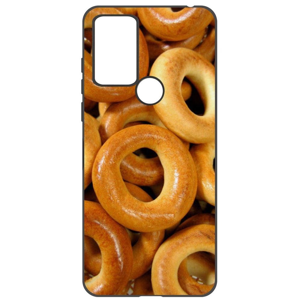 

Чехол-накладка Krutoff Soft Case Сушки для TCL 30 SE, Черный