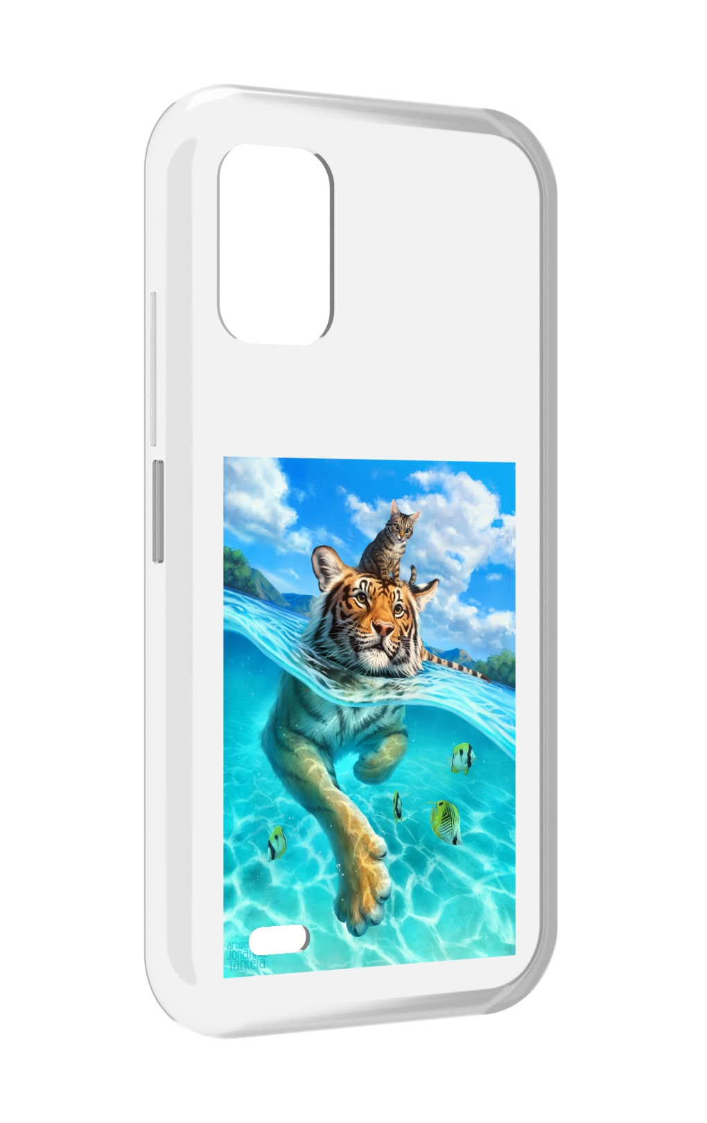 

Чехол MyPads Кот-на-тигре для UMIDIGI Bison GT2 / GT2 Pro, Прозрачный, Tocco