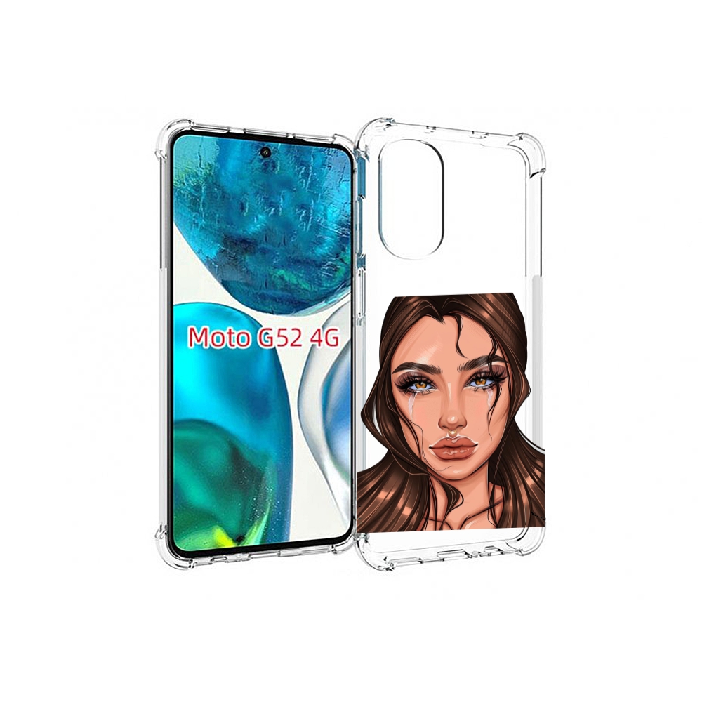 

Чехол MyPads плачущая-девушка женский для Motorola Moto G82 / Moto G52, Прозрачный, Tocco