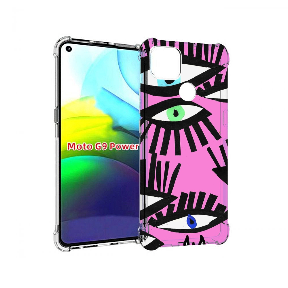 

Чехол MyPads глазки абстракция для Motorola Moto G9 Power, Прозрачный, Tocco