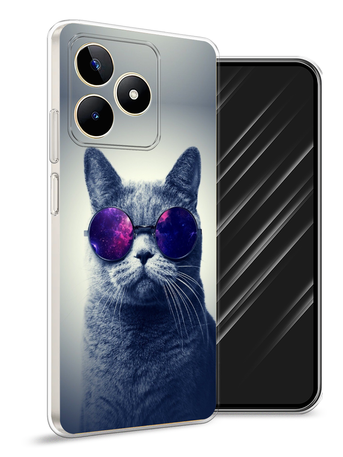 

Чехол Awog на Realme C53/C51/Note 50 "Космический кот", Бордовый, 2515250-1