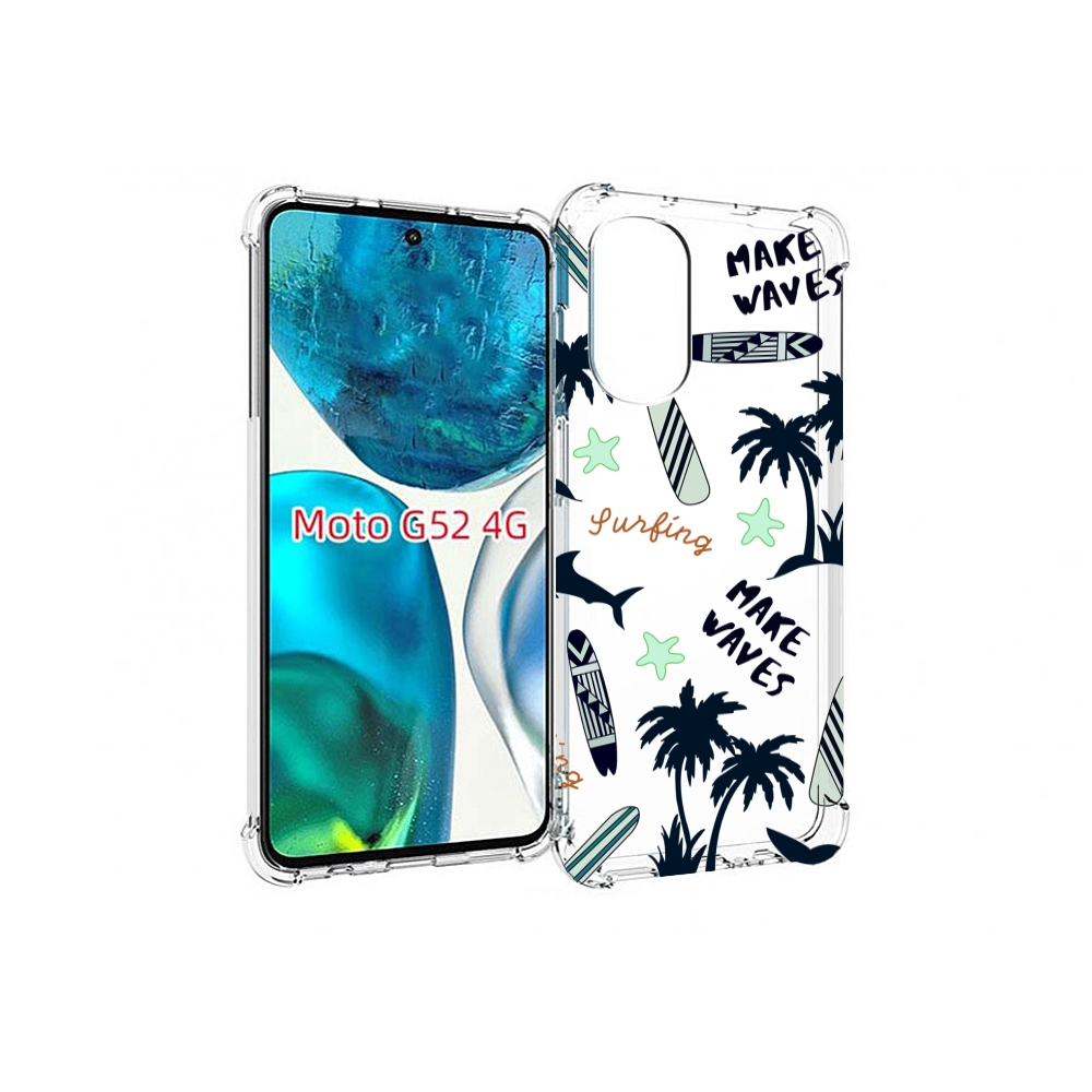

Чехол MyPads пляжная-тематика для Motorola Moto G82 / Moto G52, Прозрачный, Tocco