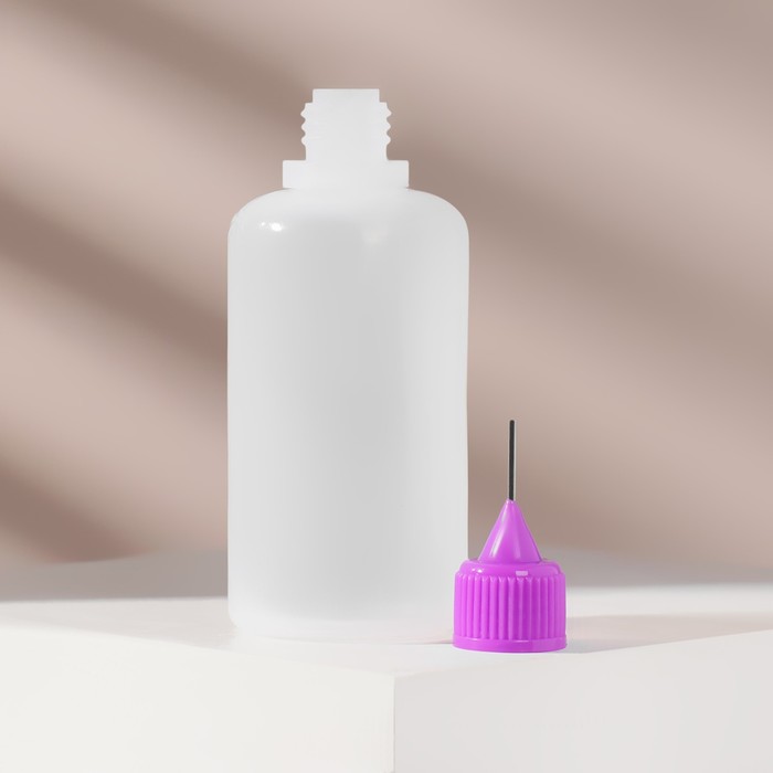 

Бутылочка для хранения, с иглой, 50 мл, цвет фиолетовый/прозрачный, Bottle Needle