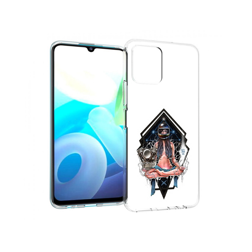 

Чехол MyPads Tocco для Vivo Y15s красивая девушка в шлеме (PT224456.390.406), Прозрачный, Tocco
