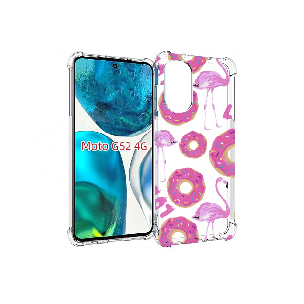 

Чехол MyPads пончики-фламинго для Motorola Moto G82 / Moto G52, Прозрачный, Tocco