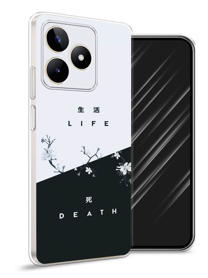 

Чехол Awog на Realme C53/C51/Note 50 "Life and death", Черный;серый, 2515250-1