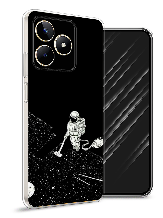 

Чехол Awog на Realme C53/C51/Note 50 "Космонавт с пылесосом", Белый, 2515250-1