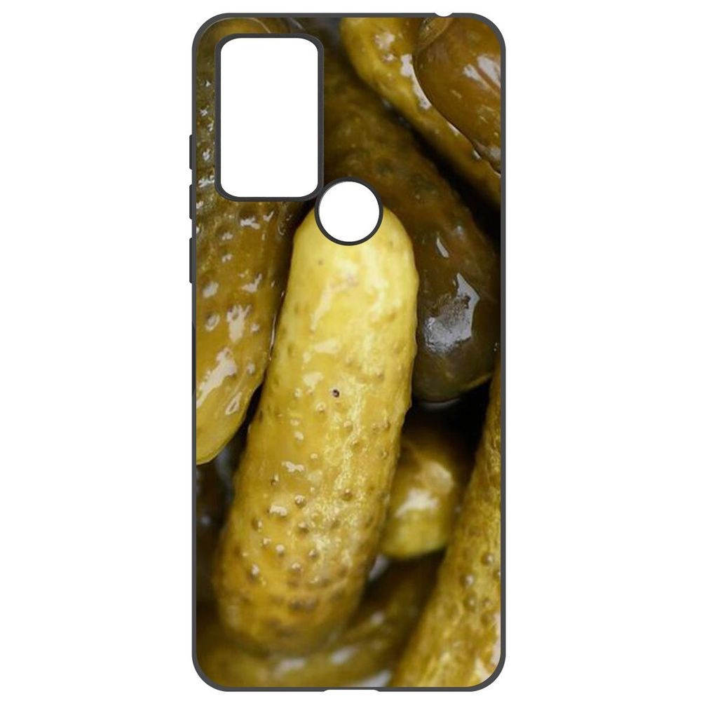 

Чехол-накладка Krutoff Soft Case Огурчики для TCL 306, Черный