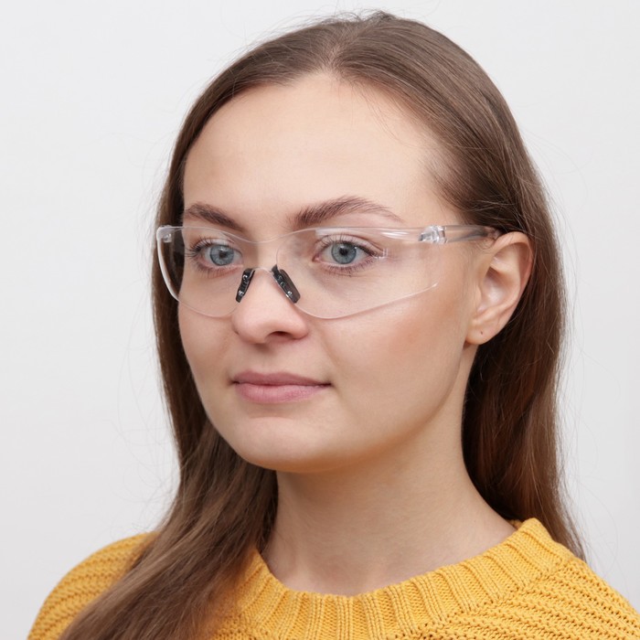 

Очки защитные для мастера, прорезиненные дужки, цвет чёрный/прозрачный