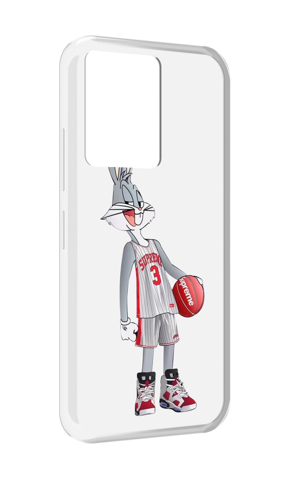 

Чехол MyPads заяц-баскетболист женский для Infinix Note 12 5G X671 / Note 12 Pro 5G, Прозрачный, Tocco